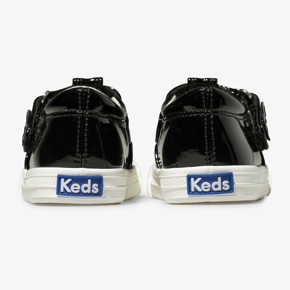 Daphne Patent Sneaker Voor Grote Kinderen Zwart Keds