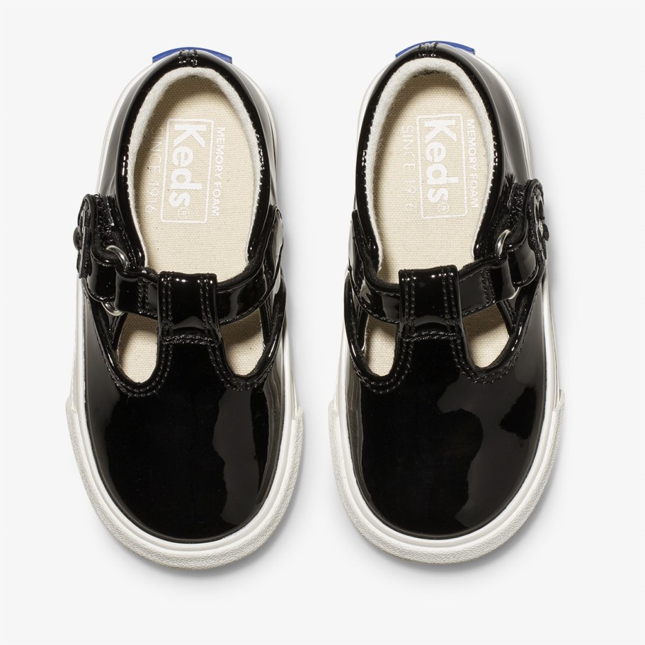 Daphne Patent Sneaker Voor Grote Kinderen Zwart Keds