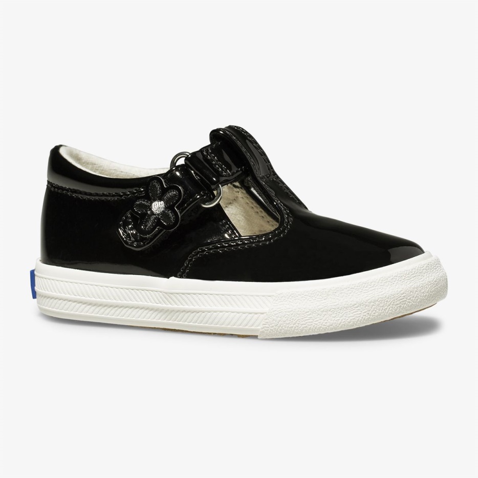 Daphne Patent Sneaker Voor Grote Kinderen Zwart Keds