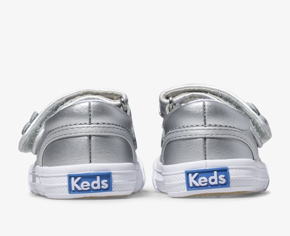 Grote Kinderen Ella Mary Jane Keds Zilver Metallic