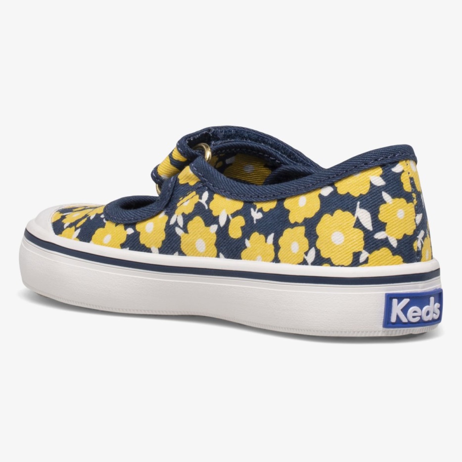 Grote Kinderharper Vintage Indigo/bloemen Keds