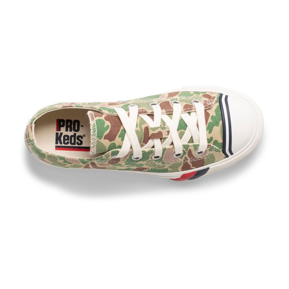 Grote Kid's Royal Lo Camo Olijf Keds