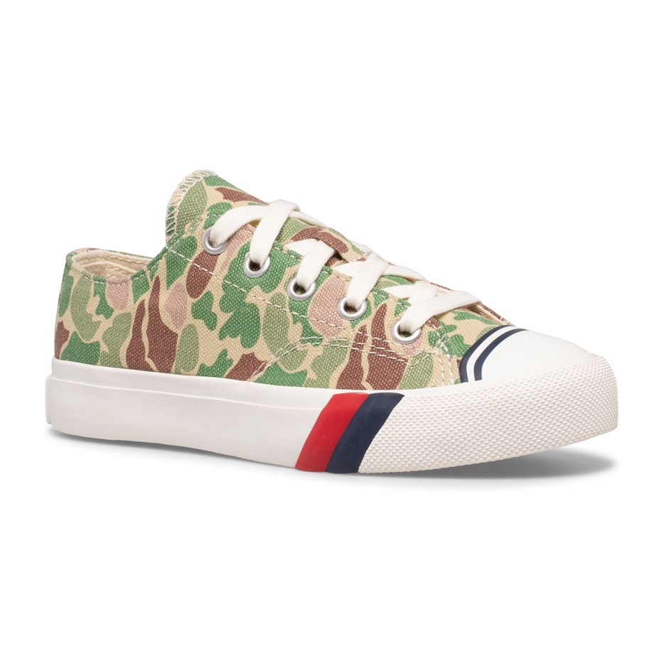 Grote Kid's Royal Lo Camo Olijf Keds