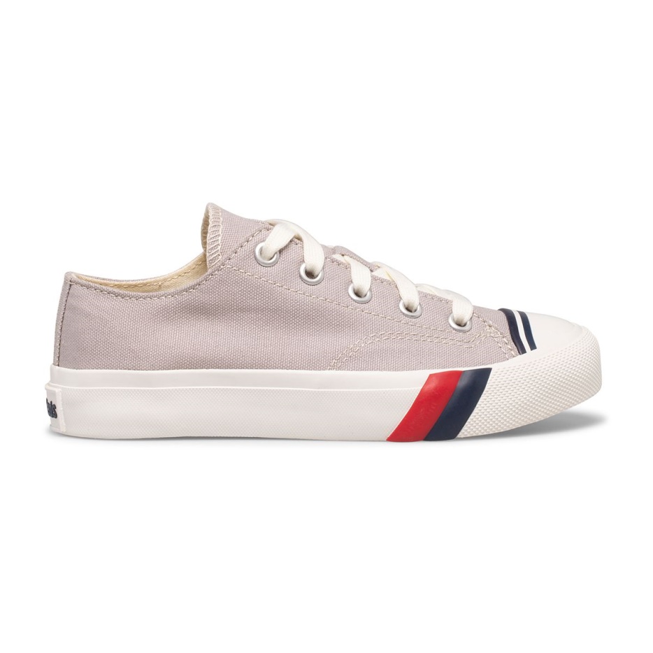 Big Kid's Royal Lo Drizzle Grey Keds