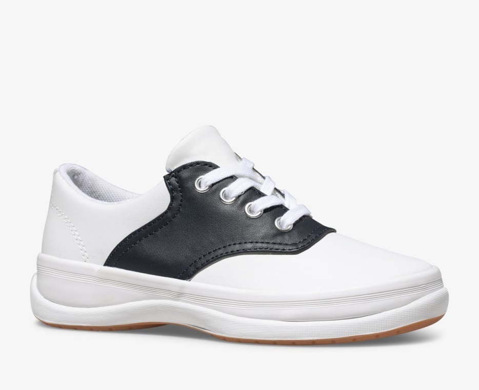 Grote Kinder Schooldagen Sneaker Wit/klassiek Marineblauw Keds