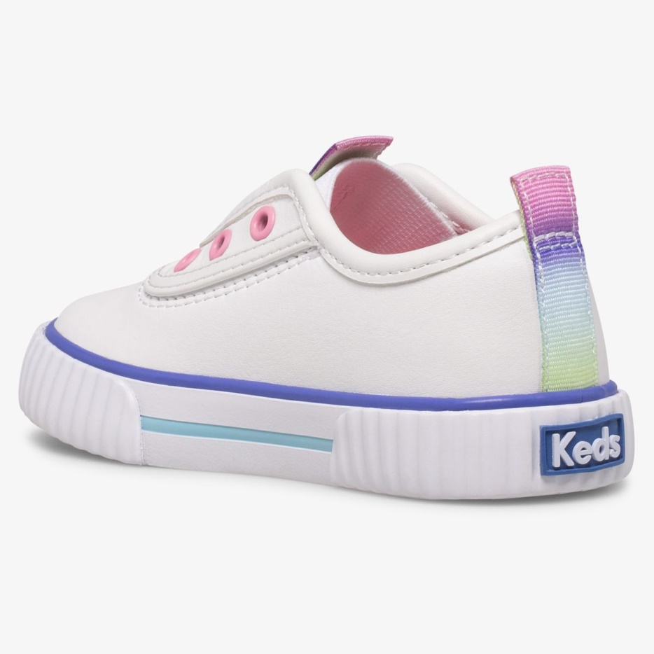 Grote Kid's Topkick Slip On Jr Wasbaar Leer Wit Keds