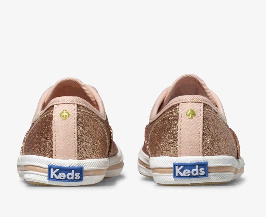 Big Kid's X Kate Spade New York Champion Glitter Sneaker Keds Rose Gold