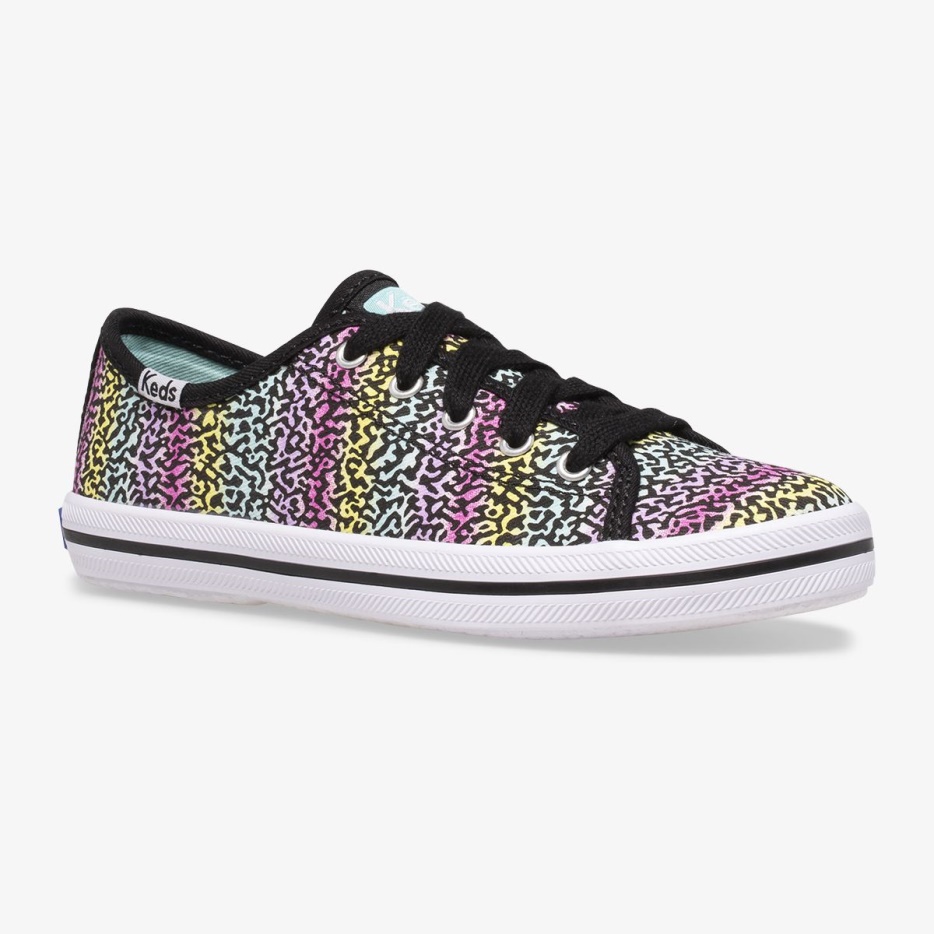 Keds Big Kid's Kickstart Seizoensgebonden Zwart/regenboog