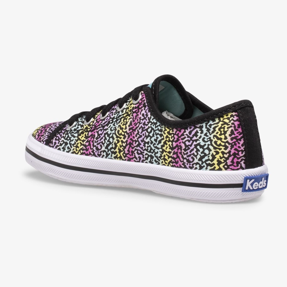 Keds Big Kid's Kickstart Seizoensgebonden Zwart/regenboog