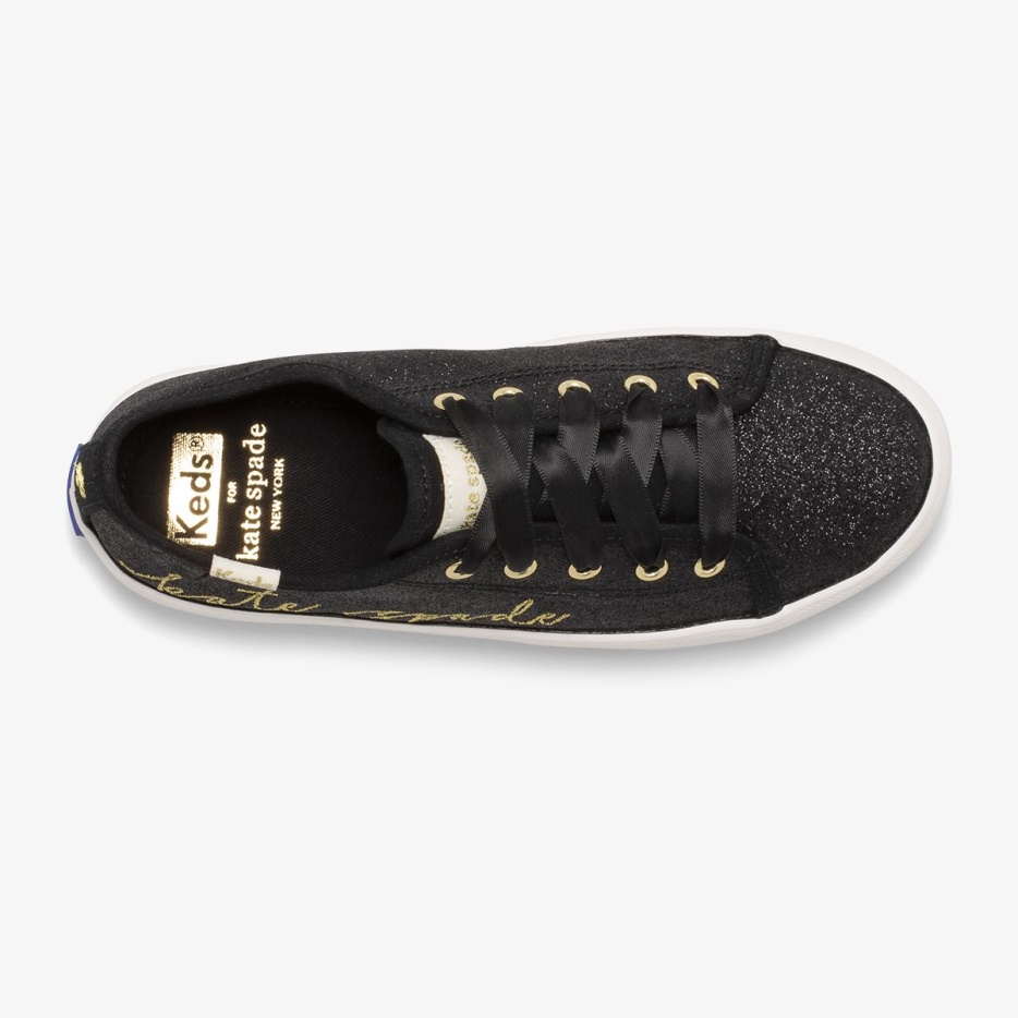Keds Big Kid's X Kate Spade New York Kickstart Glitter Zwart