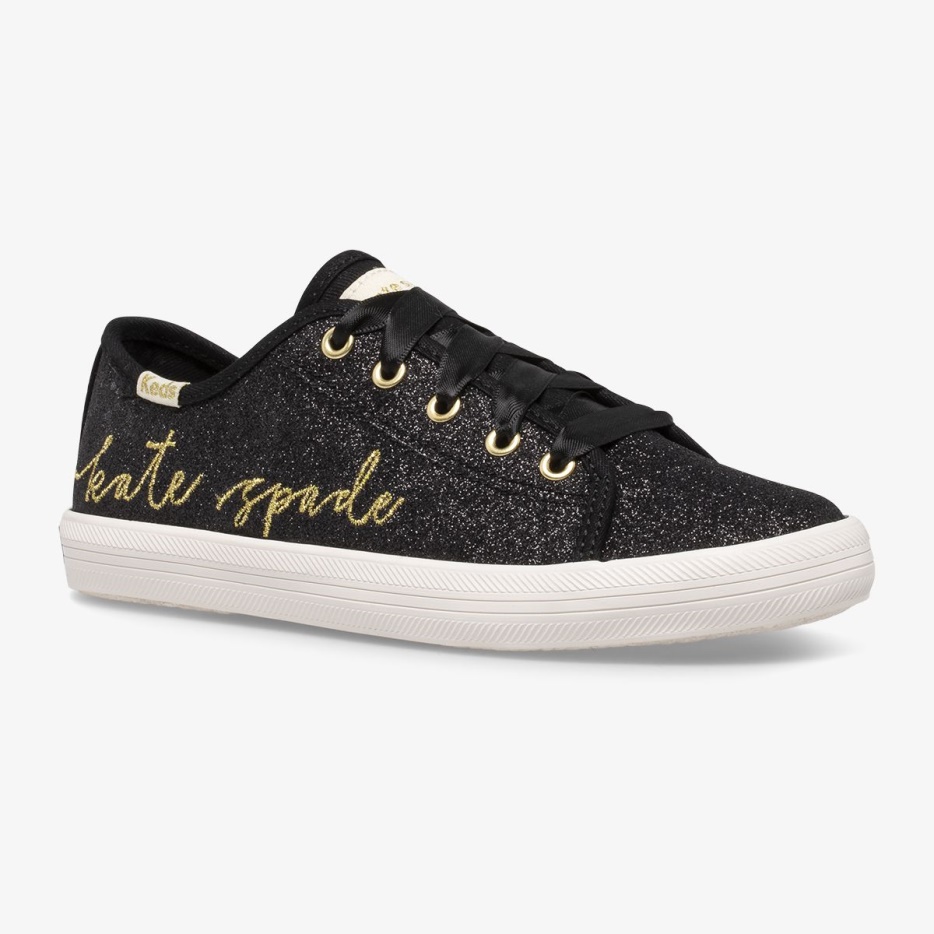 Keds Big Kid's X Kate Spade New York Kickstart Glitter Zwart