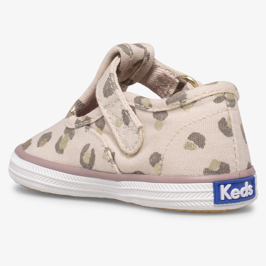 Keds Little Kid's Champion Kanten Neus Tstrap Luipaard