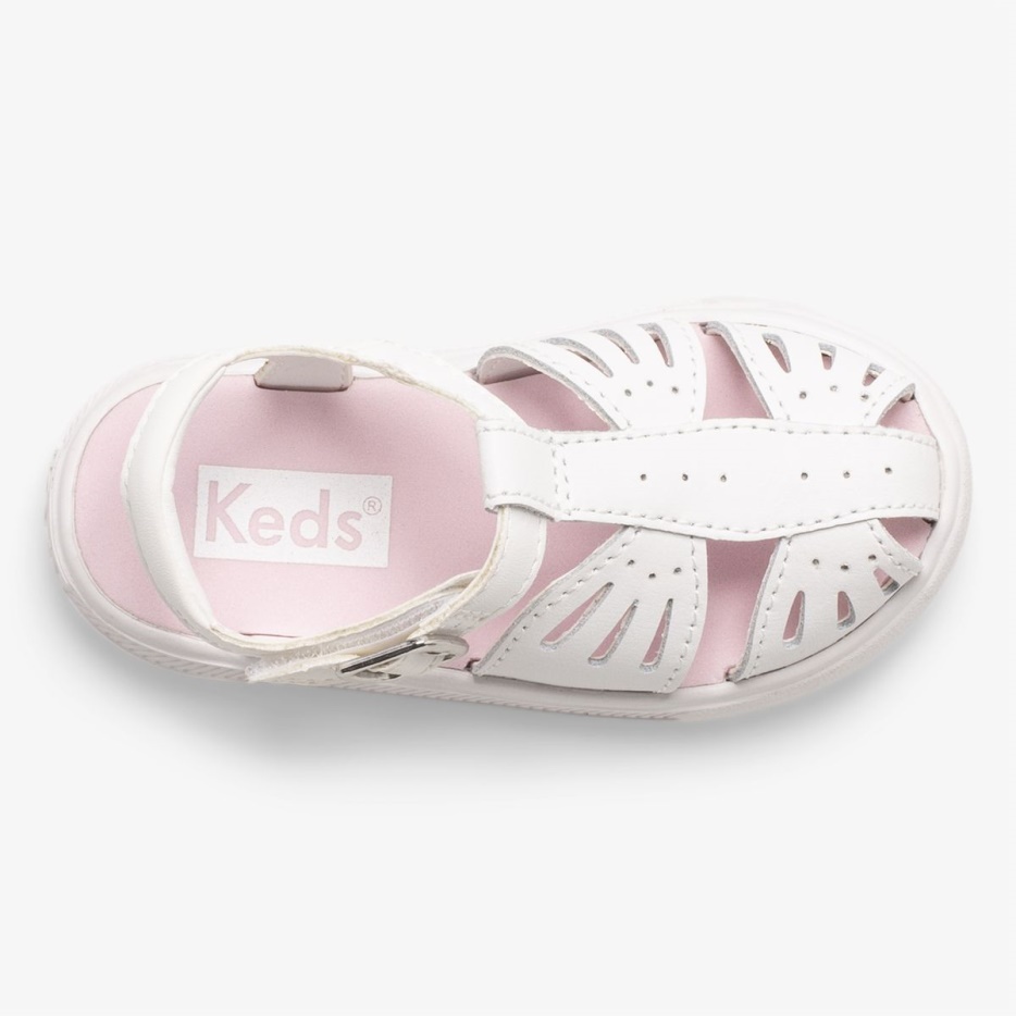 Keds Little Kid's Daphne Vlinder Leer Wit