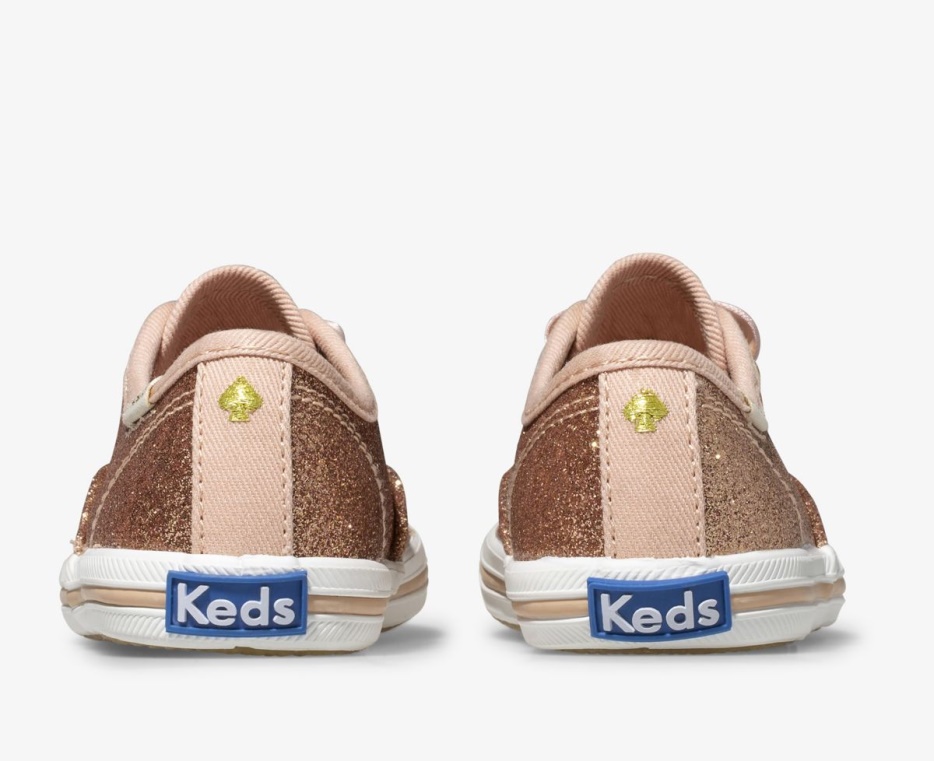 Keds Little Kid's X Kate Spade New York Champion Glitter Sneaker Rose Goud