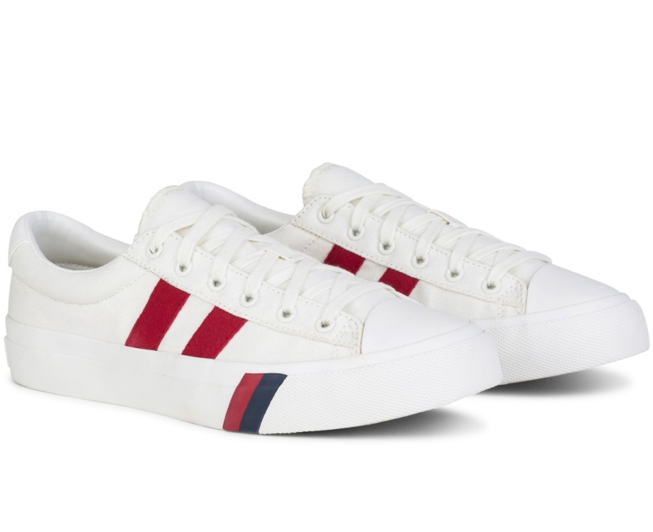 Keds Unisex Royal Plus Canvas Wit Rood