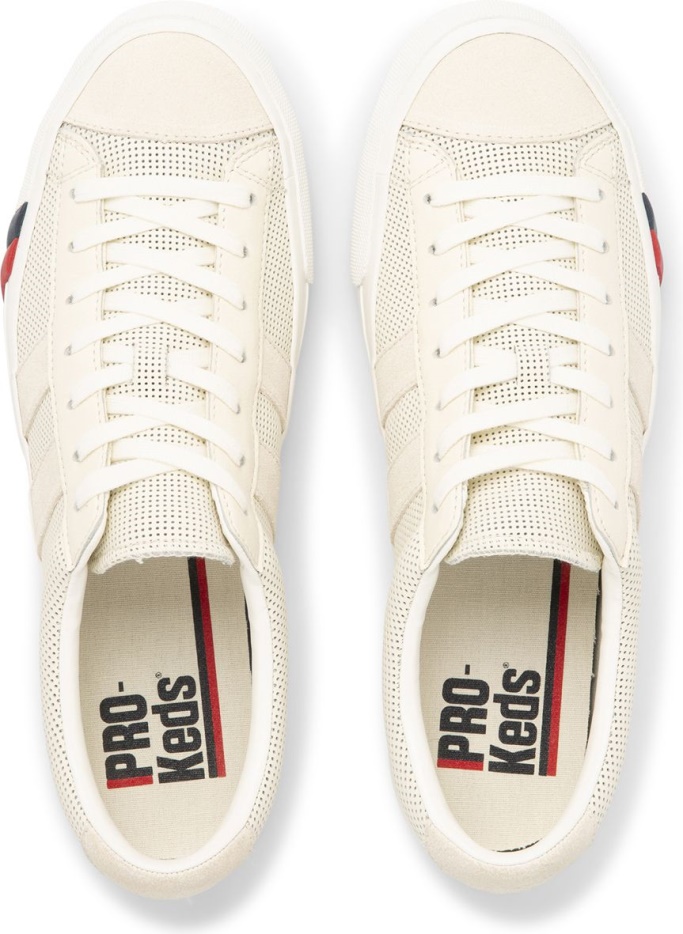 Keds Unisex Royal Plus Geperforeerd Leer Crème