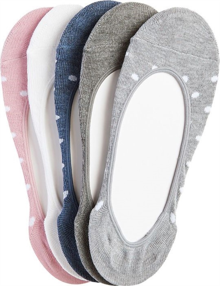 Keds Dames 5 Pk Extra Laag Uitgesneden Voering Sokken Grijs Asst