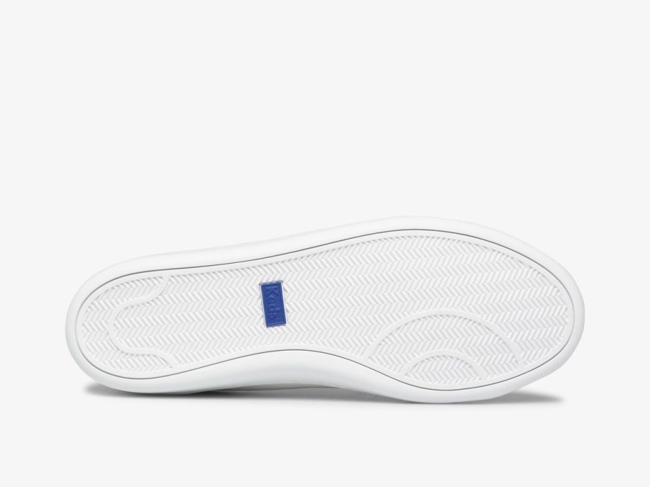 Keds Dames Ace Leer Golvende Print Wit Multi