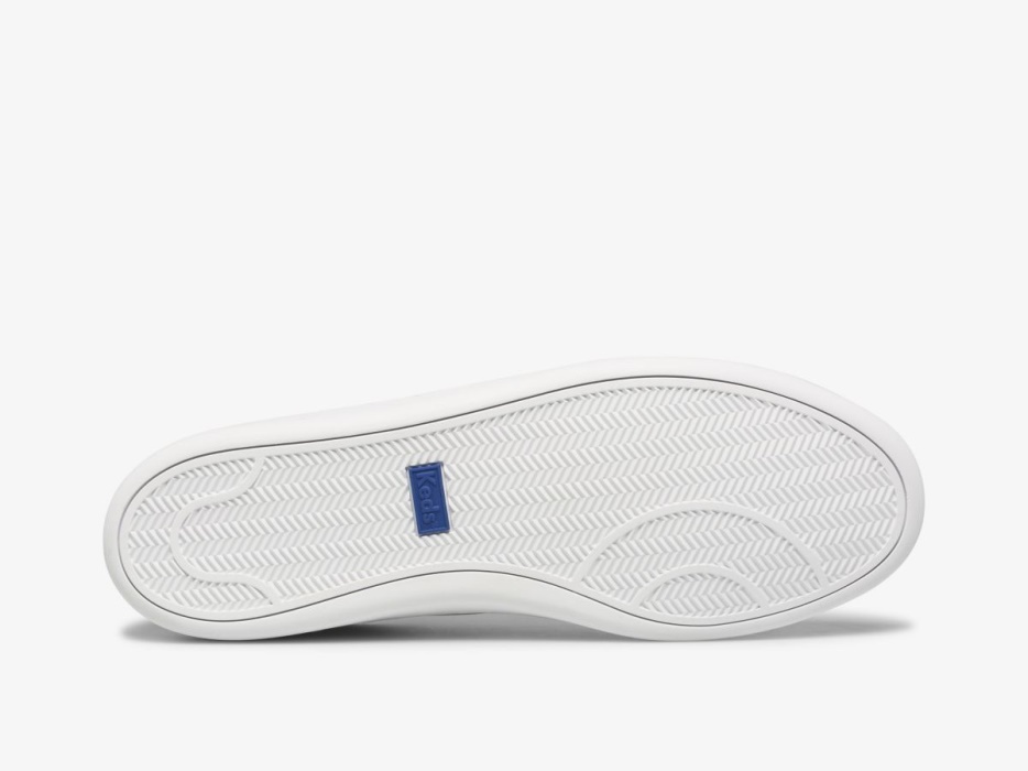 Keds Dames Ace Leer Wit Bordeaux