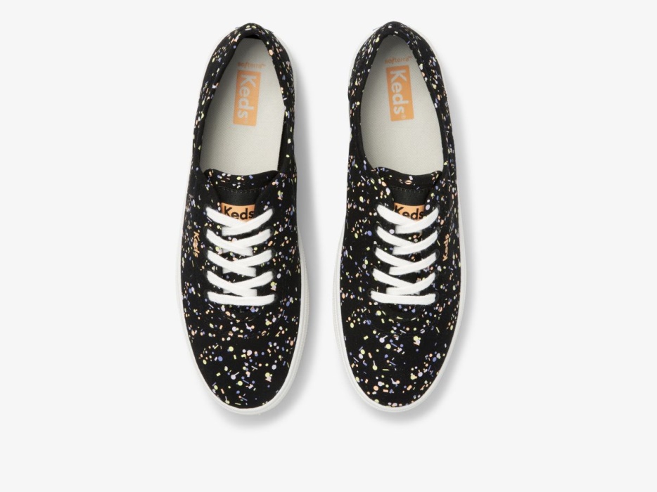 Keds Dames Breezie Confetti Canvas Zwart Multi