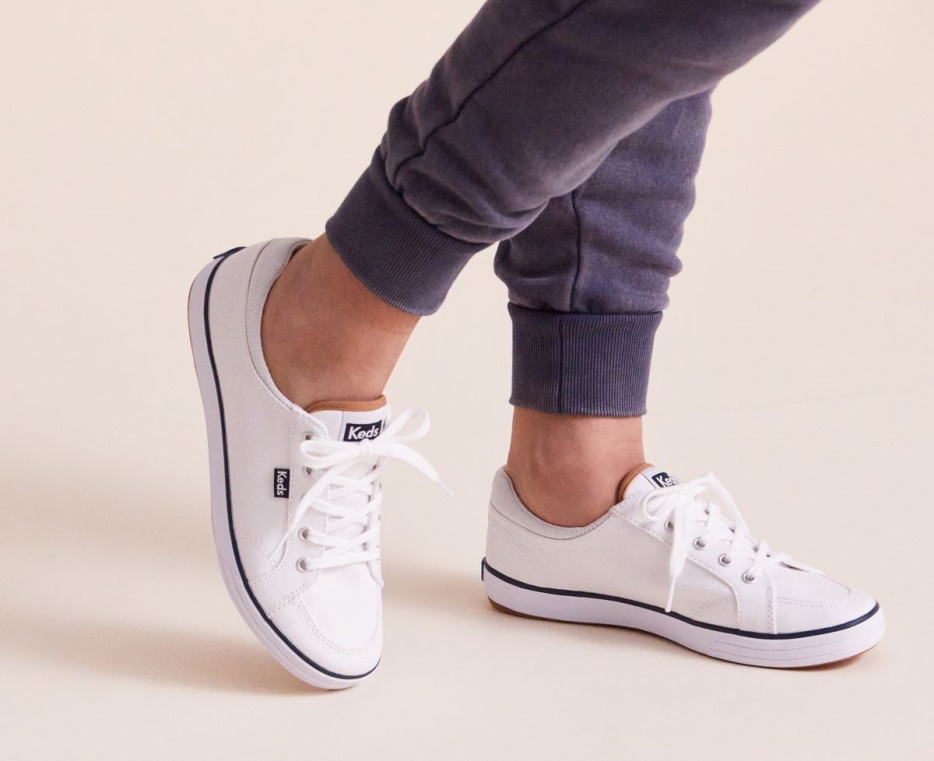 Keds Damescentrum Ii Canvas Streep Wit