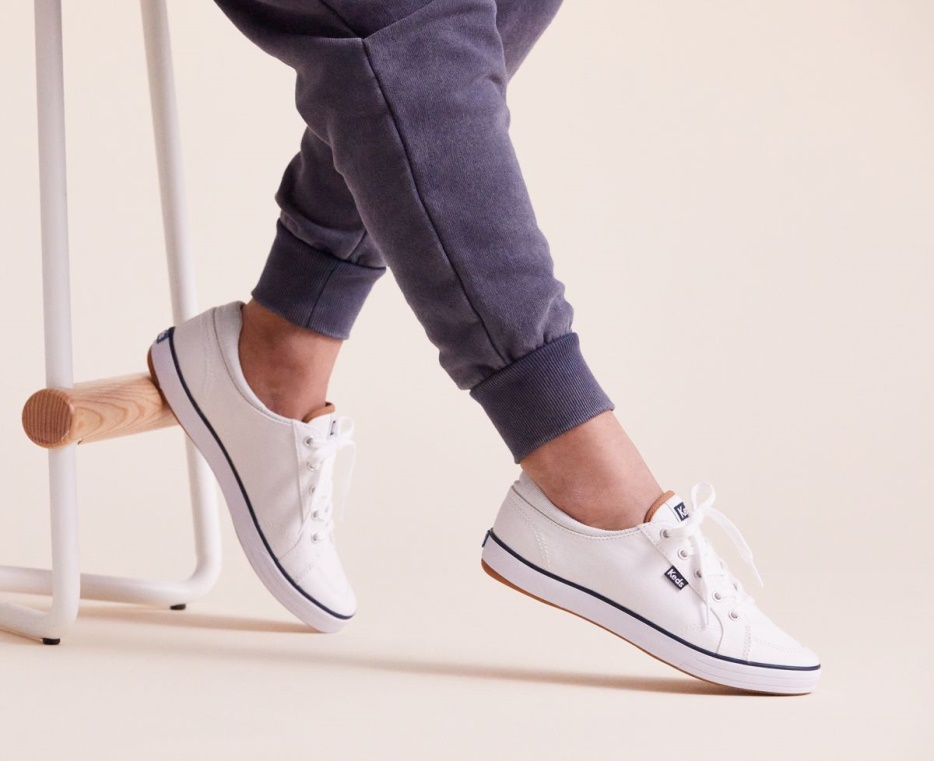 Keds Damescentrum Ii Canvas Streep Wit