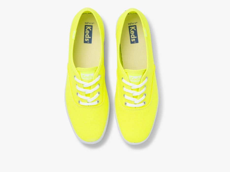 Keds Dameskampioen Canvas Neon Wasbaar Neon Geel
