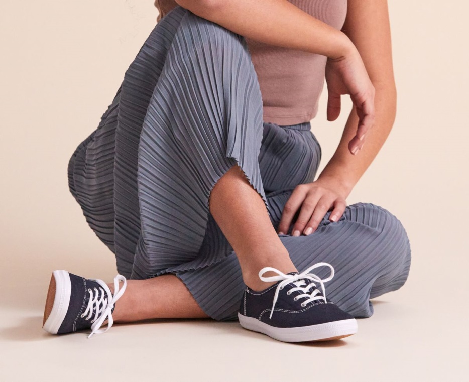 Keds Kampioen Dames Feat. Biologisch Katoen Diep Marine