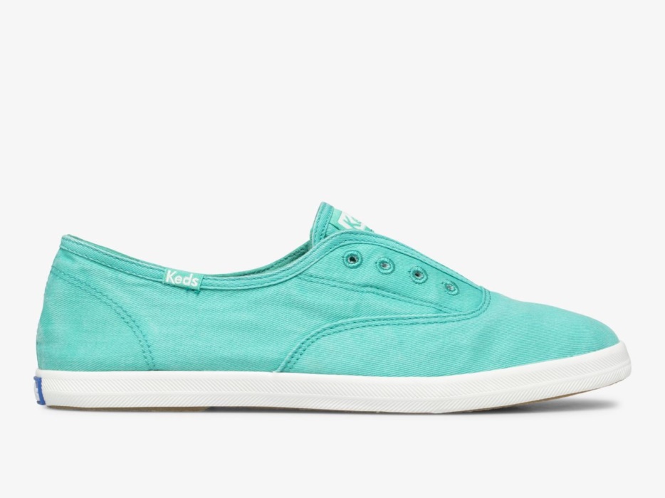 Keds Chillax Neon Twill Dames Wasbaar Turquoise