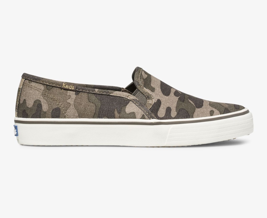 Keds Dames Dubbeldekker Camo Olijf Multi