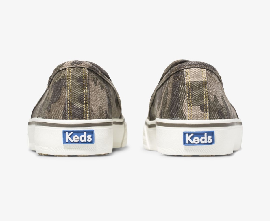 Keds Dames Dubbeldekker Camo Olijf Multi