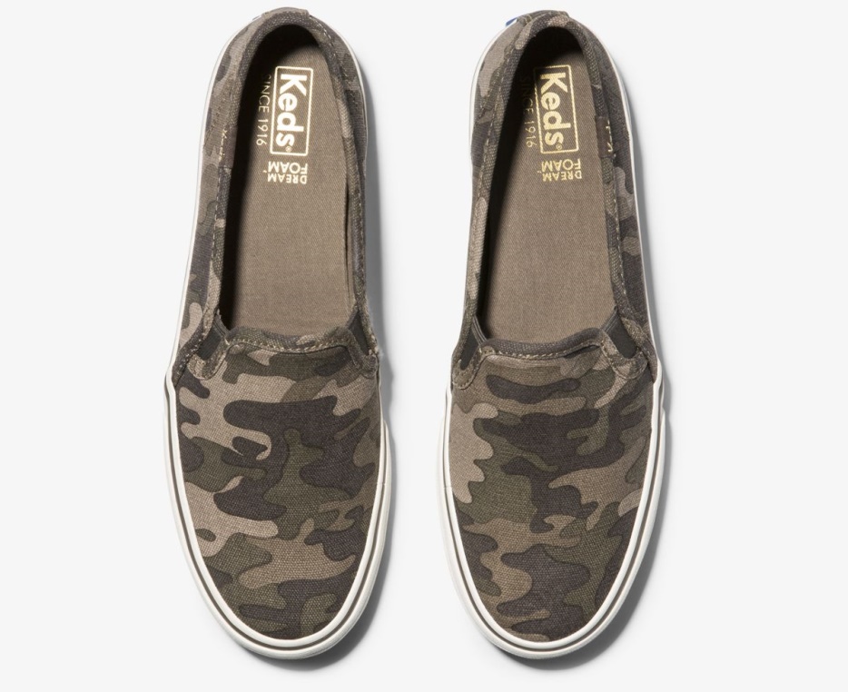 Keds Dames Dubbeldekker Camo Olijf Multi