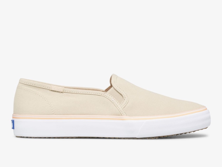 Keds Dubbeldekker Canvas Dames Wasbaar Beige