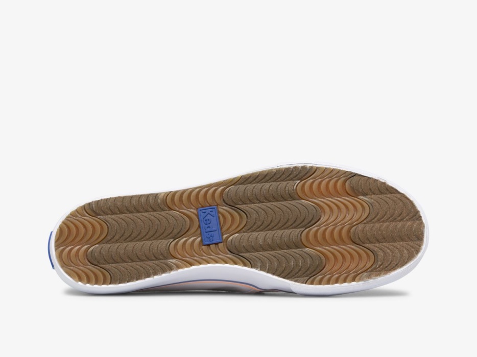 Keds Dames Dubbeldekker Canvas Wit Koraal