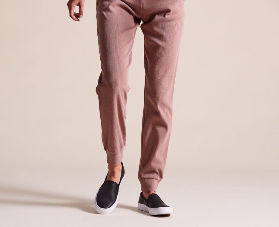 Keds Dames Dubbeldekker Leer Zwart