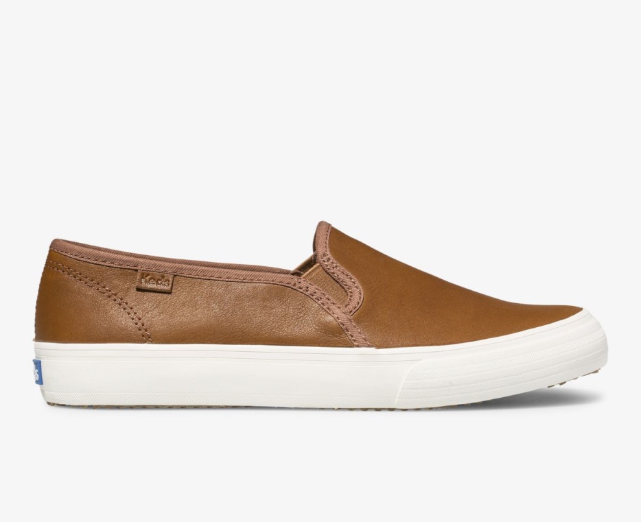 Keds Dames Dubbeldekker Leer Cognac