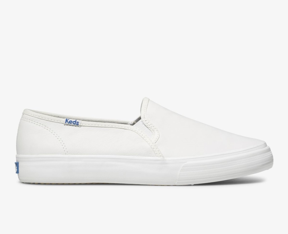 Keds Dames Dubbeldekker Leer Wit