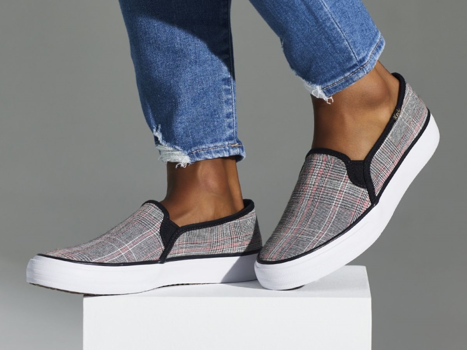Keds Dubbeldekker Plaid Dames Zwart Multi