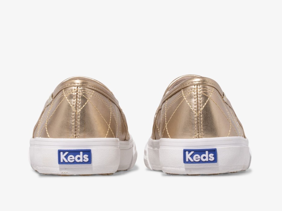 Keds Dubbeldekker Dames Gewatteerd Metallic Goud