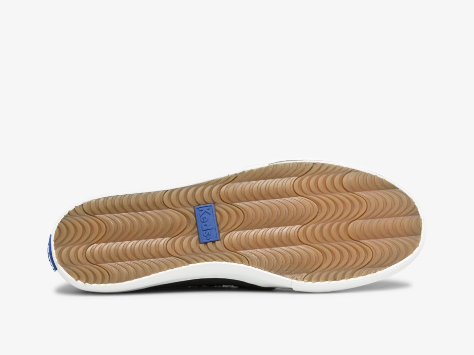 Keds Dubbeldekker Suede Faux Shearling Dames Zwart