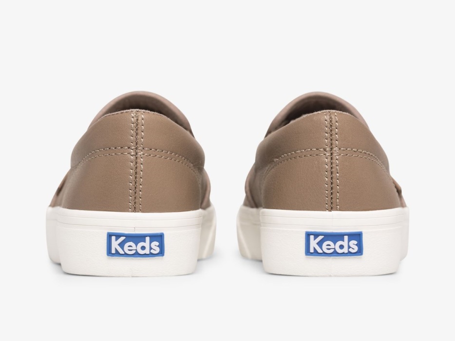 Keds Dames Jump Kick Slip Leer Walnoot