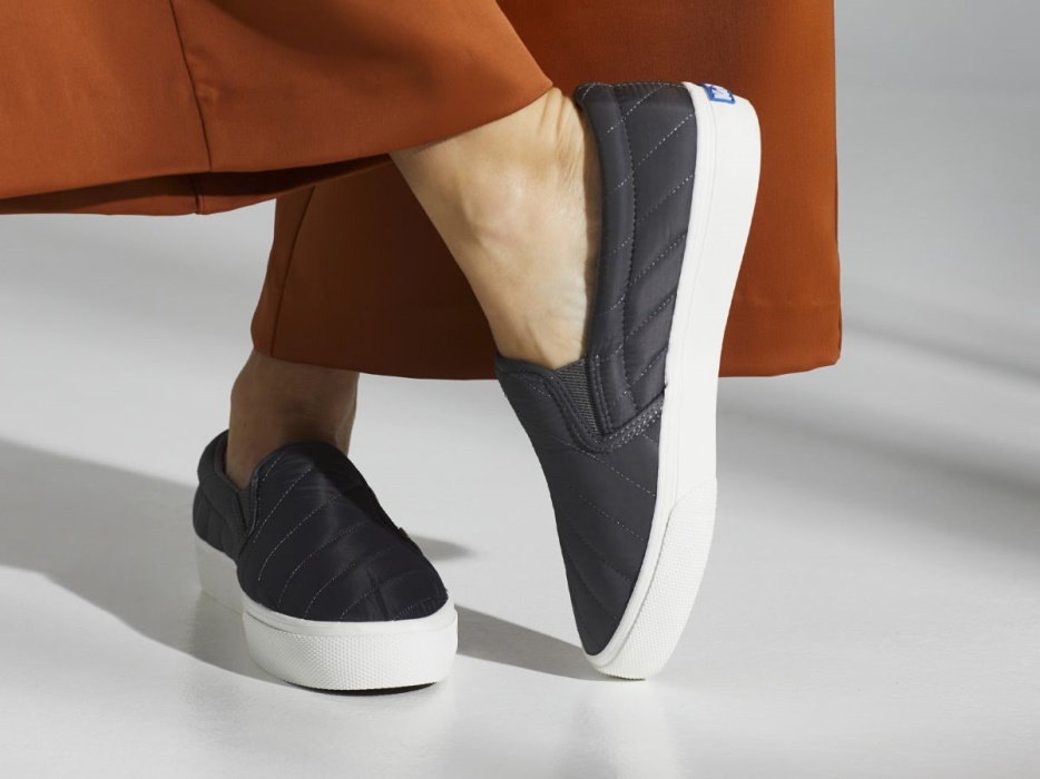 Keds Jump Kick-instapper Voor Dames, Waterafstotend Gewatteerd Puffergrijs