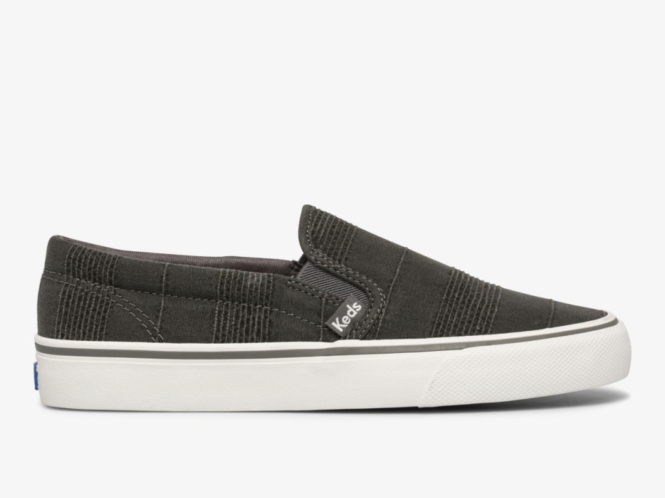 Keds Dames Jump Kick Slip Streep Chambray Houtskool