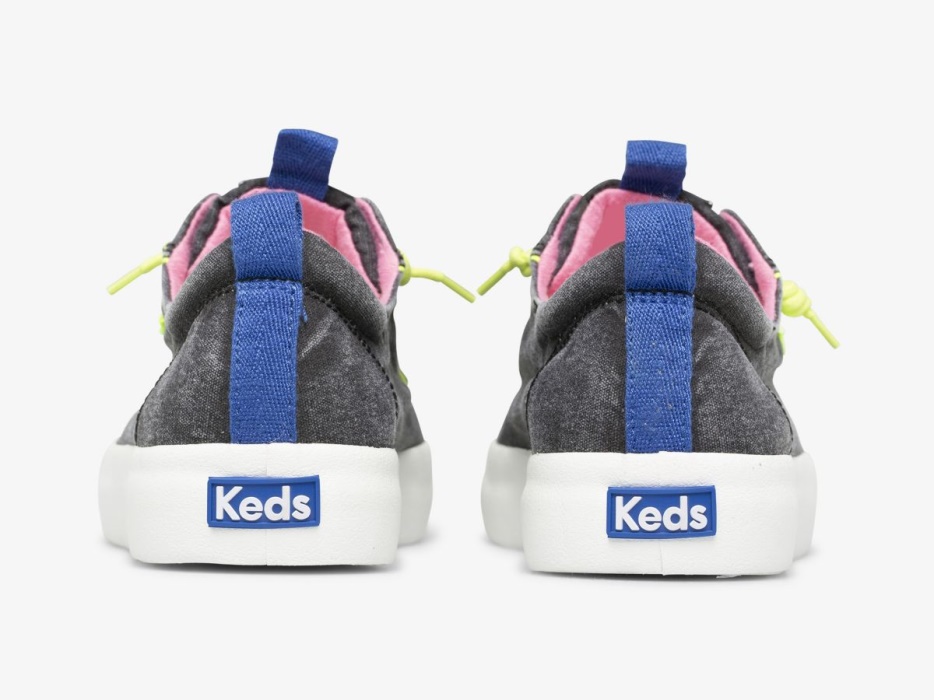 Keds Kickback Canvas Pop Voor Dames Wasbaar Zwart