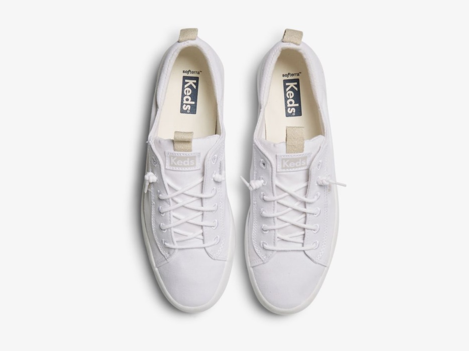 Keds Kickback Canvas Voor Dames Wit