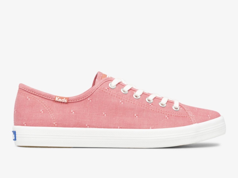 Keds Kickstart Dames Dobby Jacquard Rood