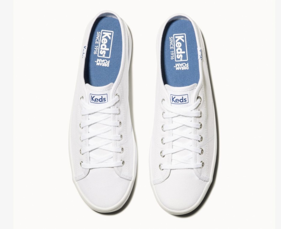 Keds Dames Kickstart Mule Canvas Wit