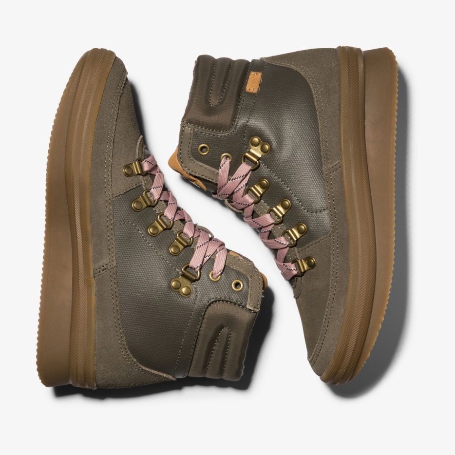 Keds Midland Waterafstotende Dameslaars Bungee Cord Olijf