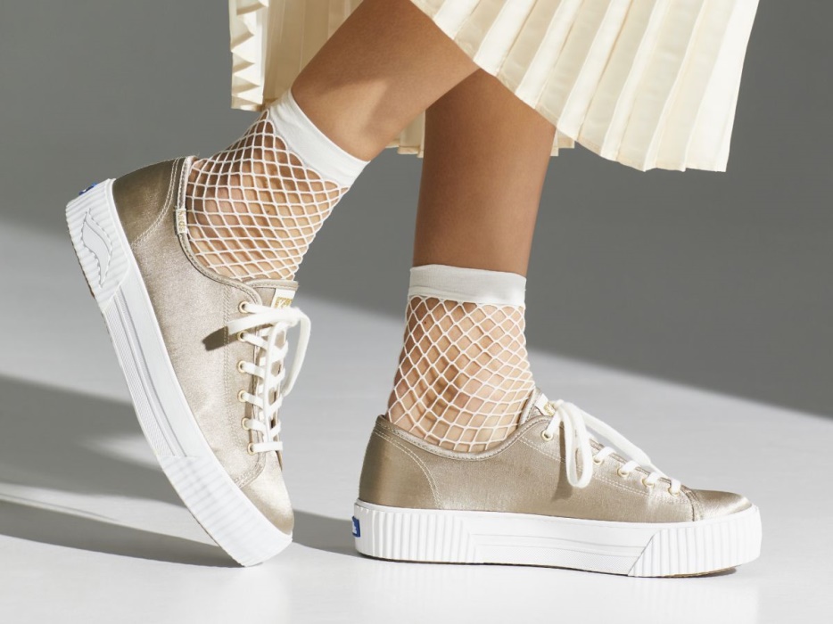 Keds Triple Kick Amp Satijn Champagne Voor Dames