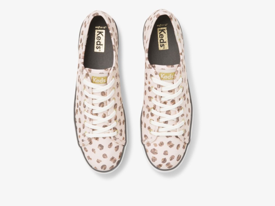 Keds Triple Kick Luipaard Canvas Dames Roze Multi